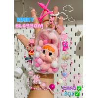 ราคา Crybaby x powerpuff girls ของแท้ พวงกุญแจ diy กระต่ายชมพูใส่กระเป๋ากันเปื้อน (21733684462)