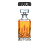 ราคา Luxury home party lead free crystal glass whiskey decanter 750ML barware glass bottle wine decanter Bar Wine Tools (19932998324)