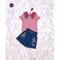 ราคา Watermelon Scot Set ชุดเซ็ต 2 ชิ้น เสื้อแขนสั้นสีแดงลายสก็อต ติดกระดุมหน้า ปกแต่งลายแตงโม กางเกงยีนส์ขาสั้น เข็มขัด (21714374440)