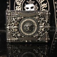 ราคา Chrome Hearts Retro Heart Genuine Leather Drivers License Leather Case Motor Vehicle License Drivers License Book Protective Cover (20834454101)