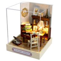 ราคา Wooden Miniature Dollhouses Kit DIY Room box Gift Theatre Toy Kids (21442241695)