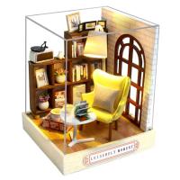 ราคา Wooden Miniature Dollhouses Kit DIY Room box Gift Theatre Toy Kids (21442241692)