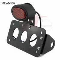 ราคา ที่ยึดป้ายทะเบียนรถจักรยานยนต์ไฟ LED ทรงรีแนวตั้งแนวนอนไฟท้ายสำหรับ Harley Sportster Bobber Chopper กรอบป้ายทะเบียน CP (19530249311)