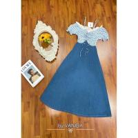ราคา เดรสยาวยีนส์ น่ารักมากป้ายVanida (21818642861)