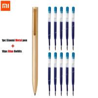 ราคา Xiaomi Mijia ปากกาโลหะปากกาลูกลื่น Mijia ปากกาลงชื่อ0 5MM เรียบสวิสรีฟิลหมึกดำ น้ำเงิน แดง (21056517148)