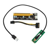 ราคา NGFF M 2 M Key to USB 3 0 PCI E Riser Card M2 to USB3 0 PCIE 16X 1X Extender with Power for Litecoin Bitcoin Miner (13935409531)