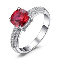 ราคา JewelryPalace สร้างสีแดงทับทิมสีฟ้าไพลินสีเขียวมรกตเกิด925เงินสเตอร์ลิง Solitaire แหวนหมั้นสำหรับผู้หญิงเบาะตัดพลอยของขวัญแต่งงาน (16261266385)