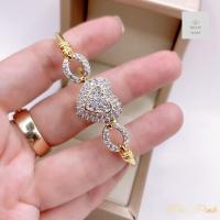 ราคา กำไลข้อมือเพชรรูปหัวใจตัดเส้นทอง รอบวงกำไล19 19 5cm (21417856640)