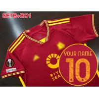 ราคา เสื้อฟุตบอล เสื้อฟุตบอลสโมสรทีม โรม่า เหย้า 23 24 AA0075 เกรดแฟนบอล ทำชื่อเบอร์ได้ ไซส์ยุโรป XS 4XL (21014893634)