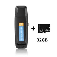 ราคา เครื่องบันทึกเสียงดิจิตอลขนาดเล็กเครื่องอัดเสียง USB รองรับการ์ด TF (19456657313)
