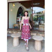 ราคา เดรสลายช้าง งานสายเดี่ยว ปรับสั้นยาวได้ เนื้อผ้าไหมอิตาลี ผ้าทิ้งตัวมีน้ำหนัก ใส่สบาย (21724198882)