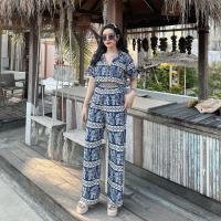 ราคา ชุดเซตผ้าไหมอิตาลีพิมพ์ลาย เสื้อหน้าสั้นหลังยาวกระดุมหน้า กางเกง (21558226445)