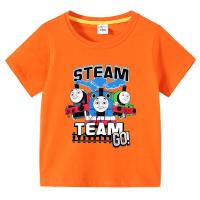 ราคา เสื้อยืดเด็กผู้ชายเสื้อยืดเด็กลายการ์ตูนเสื้อยืดผ้าฝ้ายพิมพ์ลายรถไฟโธมัส (19338805523)