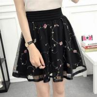 ราคา กระโปรงจีบสำหรับผู้หญิง2022ฤดูใบไม้ผลิและฤดูร้อนใหม่เอวสูงเข้าได้กับทุกชุดกระโปรงสุ่มทรงเอกระโปรงลูกไม้ตาข่ายสีดำ (13540063466)