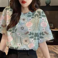 ราคา เสื้อสงกรานต์2567 เสื้อลายดอก เสื้อฮาวาย เสื้อยืดลายดอกไม้สงกรานต์ แฟชั่นสบาย ๆ ฮาวายดอกไม้แขนสั้น เสื้อยืดผู้หญิงสวยสง่า เสื้อยืดลายดอกไม้ เสื้อยืดลายดอกไม้ (21526501924)