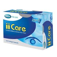ราคา MEGA We Care ii Care บำรุงสายตา ลดอาการเมื่อยล้ากล้ามเนื้อตา ซื้อ 3 แถม 1 กล่องละ 30 แคปซูล (18325448441)
