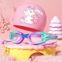 ราคา แว่นตาว่ายน้ำเด็กกรอบใหญ่กันน้ำกันหมอกน่ารักนักเรียนหมวกว่ายน้ำขายส่ง (21693438846)