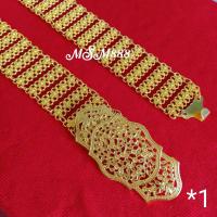 ราคา เข็มขัดผู้หญิงสีทองล้านนา สาย หัวเข็มขัด ความยาว 38 นิ้ว (17437993015)