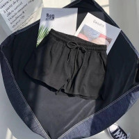 ราคา กางเกงเอวสูงเอวยางยืดทรงหลวมของผู้หญิงกางเกงกีฬาลำลองกางเกงใส่ในบ้านกางเกงขาสั้นใส่นอนลำลองฤดูร้อน (21665357565)