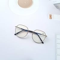ราคา แว่นสายตาสั้นกรองแสงขาสปริง ทรงเหลี่ยมหยดน้ำ กรอบโลหะ HL5109 a (10039811637)