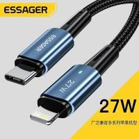 ราคา ESSAGER Charger สายชาร์จ อุปกรณ์ชาร์จไฟ หัวชาร์จ หัวชาร์จเร็ว Essager สายชาร์จเร็ว สายชาร์จไอโฟน สายชาร์จ Type C to Lighting 27W ยาว 1 m PD27W (20114665566)