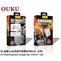 ราคา หัวชาร์จโทรศัพท์มือถือ 2 4A ชาร์จเร็ว 1USB สำหรับ iPhone Micro Type c OUKU Q1 ของแท้100 (21769088714)