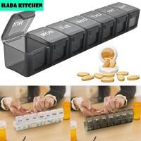 ราคา กล่องเก็บยากล่องใส่ยากล่องพลาสติกแบบพกพาสำหรับครอบครัวกล่องเก็บยา7วันแบบนำมาใช้ใหม่ได้มีช่องใส่กล่องใส่ยากล่องเก็บยา7ช่องสำหรับการเดินทางแบบพกพากล่องใส่ยา (21769658587)