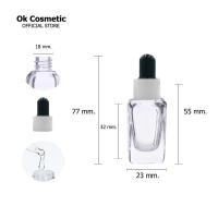 ราคา ขวดแก้ว ทรงเหลี่ยม ดรอปเปอร์ dropper ขวดแก้วใส ขวดหัวหยด ขวดเซรั่ม ขวดแก้วสี่เหลี่ยม หยดน้ำมัน ขวดแก้วขนาดเล็ก ขวดใส ขวดใส่น้ำหอม 10 50 ml (10263063858)