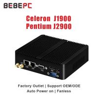 ราคา BEBEPC Fanless Mini PC In Celeron J1900 N2830 Dual LAN Windows 10 J2900 4 Core อุตสาหกรรมมินิเดสก์ท็อปคอมพิวเตอร์ COM WiFi HTPC (20784389065)