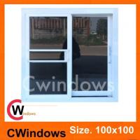 ราคา 100x100 สีขาวกระจกชาดำ พร้อมส่ง หน้าต่าง บานเลื่อน อลูมิเนียม มีตัวล็อคแน่นหนา (6299278802)