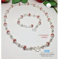 ราคา ITS ME สร้อยเงินแท้สุโขทัย งานสุโขทัยแท้ เม็ดปะคำเล่นลายดอกพิกุล ลงยาสีแดง มีทั้งสร้อยคอและข้อมือค่ะ เนื้อเงินแท้ (17550644513)