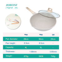 ราคา Boreine 28 30 ซม กระทะไม่ติดกระทะ กระทะเคลือบเซรามิค 415 Kuali เตาแม่เหล็กไฟฟ้า สําหรับเตาแม่เหล็กไฟฟ้าส่วนใหญ่ (21779307671)