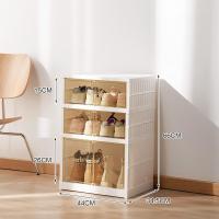 ราคา Jumper kids กล่องรองเท้า 3 9 ชั้น ใส่ได้ชั้นละ 2 คู่ กล่องใส่รองเท้า กล่องรองเท้าพลาสติกบานใส พับได้ shoe box waterproof พร้อมส่ง (21728546128)