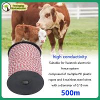 ราคา รั้วไฟฟ้า 500 เมตร ลวดสลิง ลวด รั้วไฟฟ้า อุปกรณ์เสริมสำหรับฟาร์มปศุสัตว์ ม้า โค แกะ สุนัข (15756883599)