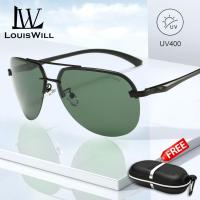 ราคา LouisWill แว่นกันแดดขับรถขับรถกระจกแว่นตาโพลาไรซ์แว่นกันแดดผู้ชายและผู้หญิงน้ำแว่นตายี่ห้อแว่นตาสแควร์แว่นกันแดดย้อนยุคป้องกันแสงสะท้อนขับรถอาทิตย์แว่นตา UV400 (20825686993)