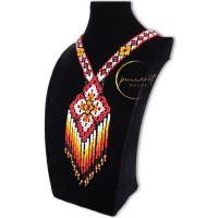 ราคา ครูสาลี่ สร้อยคอลูกปัดมโนราห์ สร้อยคอมโนราห์ พัทลุง ลูกปัดมโนราห์ ร้อยลูกปัดมโนราห์ Hand Made สินค้าทำมือ สีแดงใส ยาว 24 นิ้ว รหัส S006 (21825195989)