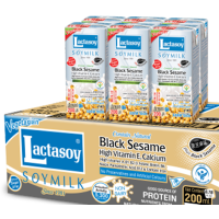 ราคา แลคตาซอย นมถั่วเหลือง งาดำ 200 มล แพ็ค 24 กล่อง (10397208062)