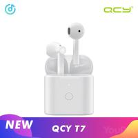 ราคา QCY T7 HiFi Stereo Bass Earbuds True TWS Hall Switch Headset ENC Noise Cancelling with Mic QCY APP BT5 1 Touch Control (3971986257)
