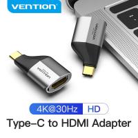 ราคา Vention Type C เป็นหัวแปลงสัญญาณ HDMI HDMI 1 4 4K USB C ไปยังหัวแปลงสัญญาณ HDMI อะแดปเตอร์สำหรับ Samsung Galaxy S10 S9 Huawei Mate 20 P20 Pro USB C HDMI (21715751286)