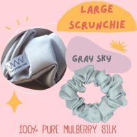 ราคา ยางรัดผมผ้าไหม mulberry แท้ pure mulberry silk scrunchie รับประกันยางยืดย้วยยาก (19242778670)