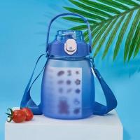 ราคา ขวดน้ำพลาสติก ลายหมีน่ารัก สไตล์เกาหลี ขนาดใหญ่ พร้อมหลอดดูด (16094372849)