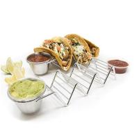 ราคา Taco Stand Stainless Steel 3 Grid V Shaped Glossy Taco Holder Rack for Kitchen Home (20113347045)