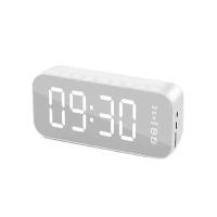 ราคา ลำโพงนาฬิกาปลุกกระจก LED ดิจิตอล ลำโพงไร้สายขนาดเล็กแบบพกพาไร้สายแสดงเวลานาฬิการองรับอุปกรณ์ไร้สาย (21487551052)