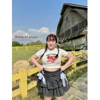 ราคา เสื้อยืดครอปสาวอวบ สกรีนลายน้องเชอร์รี่สุดตั๊ลร๊าก ครอปคอกลมเกร๋ๆ สาวพลัสไซส์ก็สวยได้ (21397656937)