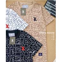 ราคา พร้อมส่ง เสื้อยืดพิมพ์ลายรอบตัว cc oo งานปักนกนูนที่อก ผ้าคอตตอน ทรงตรง สีพืัน (21361099009)