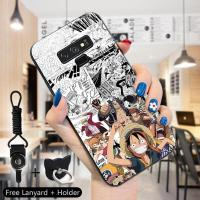 ราคา เคสโทรศัพท์ปลอกสำหรับ Samsung Galaxy Note 8ซัมซุงโน้ต9 แหวนใส่นิ้ว สายคล้อง เคสโทรศัพท์ดีไซน์ลูฟี่สไตล์การ์ตูนสีดำและสีขาวเคสโทรศัพท์ป้องกัน TPU ซิลิโคนนิ่มกันกระแทก (19575267122)