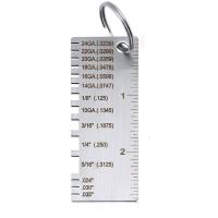 ราคา DUERE เครื่องมือวัดขนาดเส้นผ่าศูนย์กลางรอบ AWG SWG เครื่องวัดการตรวจสอบรอยเชื่อมเกจวัดการวัดความหนาไม้บรรทัดงานเชื่อมเกจวัดความหนาเกจวัดเกจเส้นลวด (18778513375)