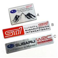 ราคา 1 x อลูมิเนียม STI SUBARU WRC โลโก้รถตกแต่งด้านข้างด้านหลังป้ายสัญลักษณ์สติกเกอร์รูปลอก (7503919828)