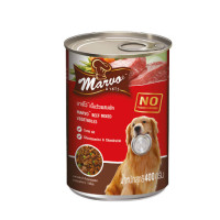 ราคา Marvo มาร์โว่ 400g อาหารเปียกสุนัข กระป๋อง เนื้อวัวผสมผัก แดง (4686142868)