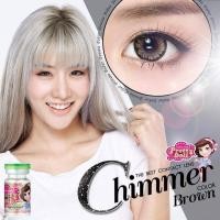ราคา คอนแทคเลนส์ ลายเกล็ดหิมะ เกล็ดน้ำแข็ง รุ่น Chimmer Icy X สีเทา ตาล Gray Brown ค่าสายตา 0 00 10 00 (16087445110)